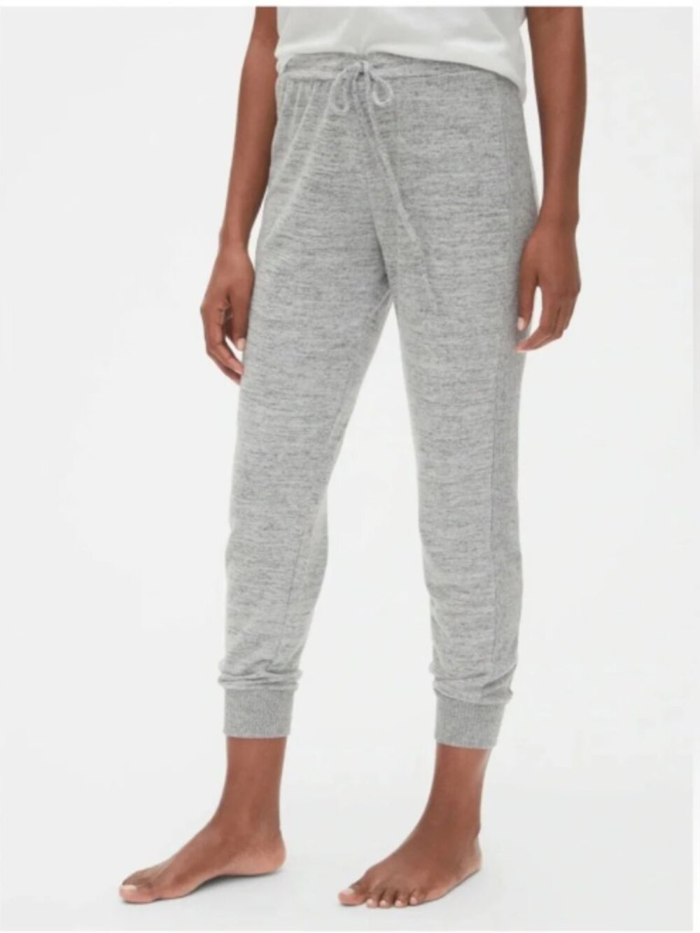 Gap Soft Spun Joggers Space Dye Gray Large New Jersey Knit